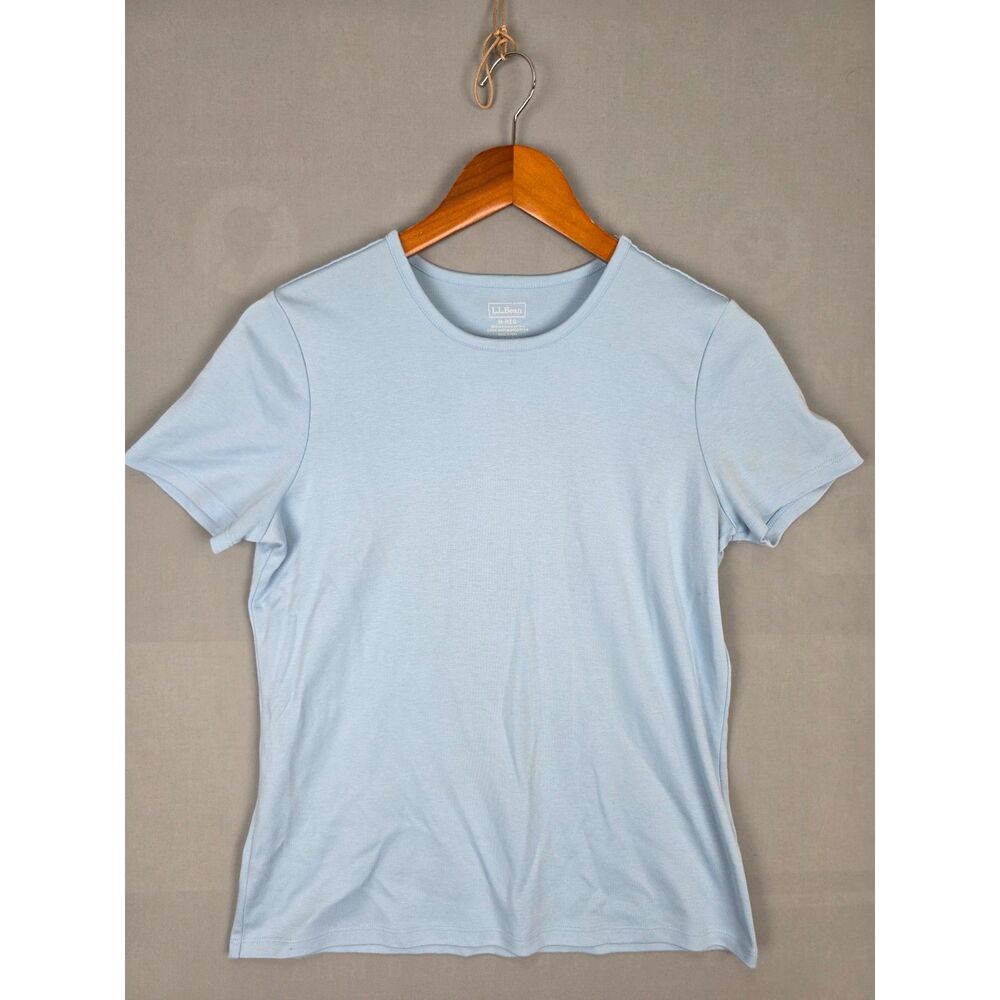 L.L. Bean 100% Pima Cotton Fitted T-Shirt Crew Neck Size Small Elevated Basics